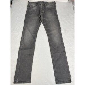 Diesel Industry Tepphar Slim Tapered Pants Mens 30x32 Grey Button Fly Stretch